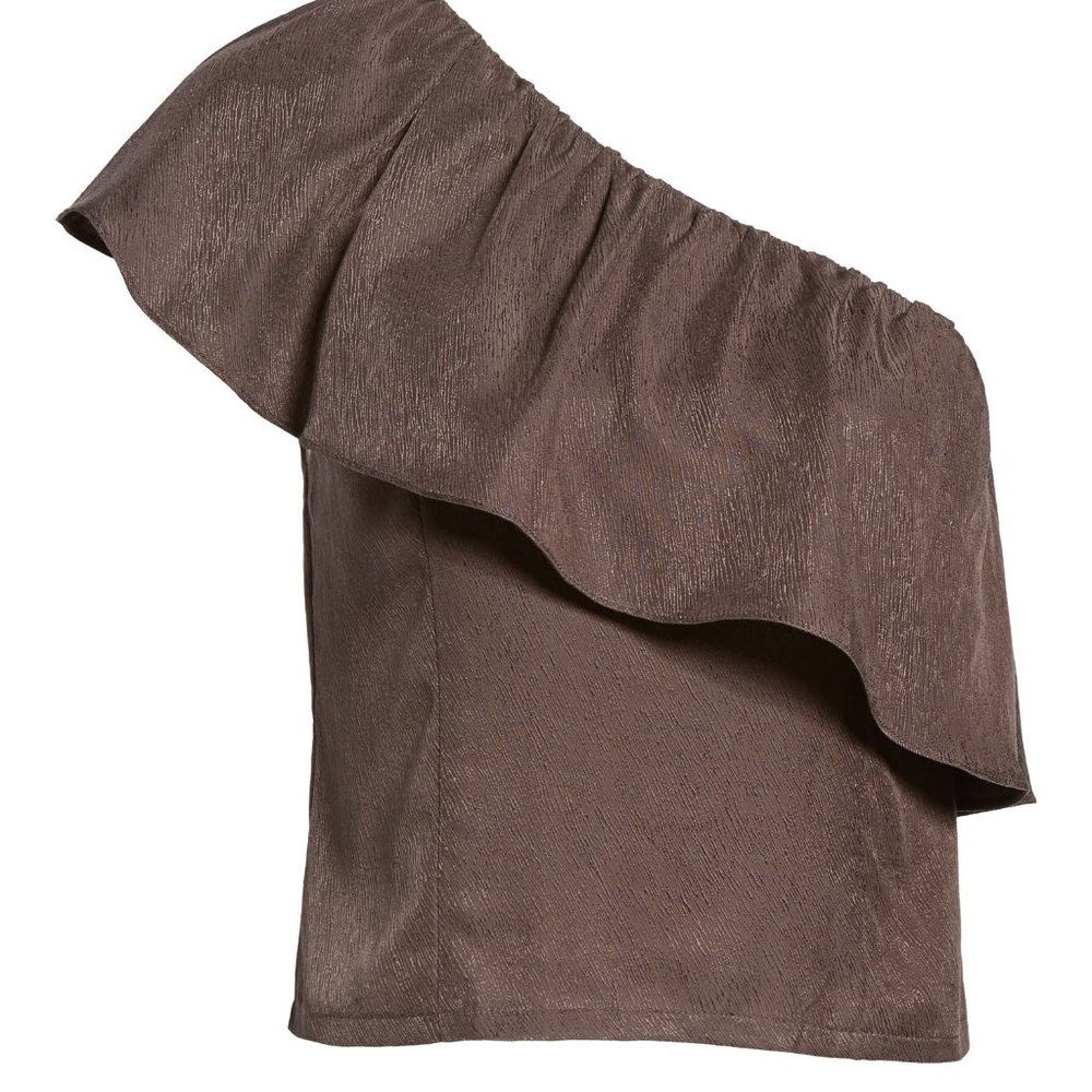 ASTR the label One Shoulder Ruffle Top